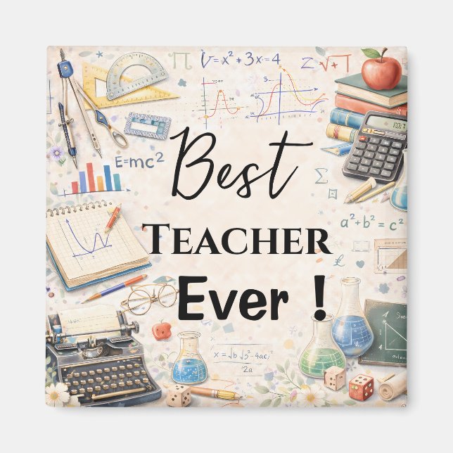 Math Teacher Thank You Gifts | End of School Year Magnet (Framsidan)