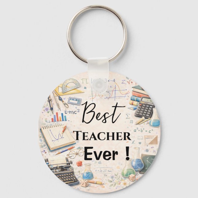 Math Teacher Thank You Gifts | End of School Year Nyckelring (Framsida)