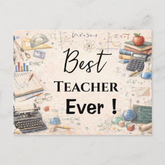 Math Teacher Thank You Gifts | End of School Year Vykort