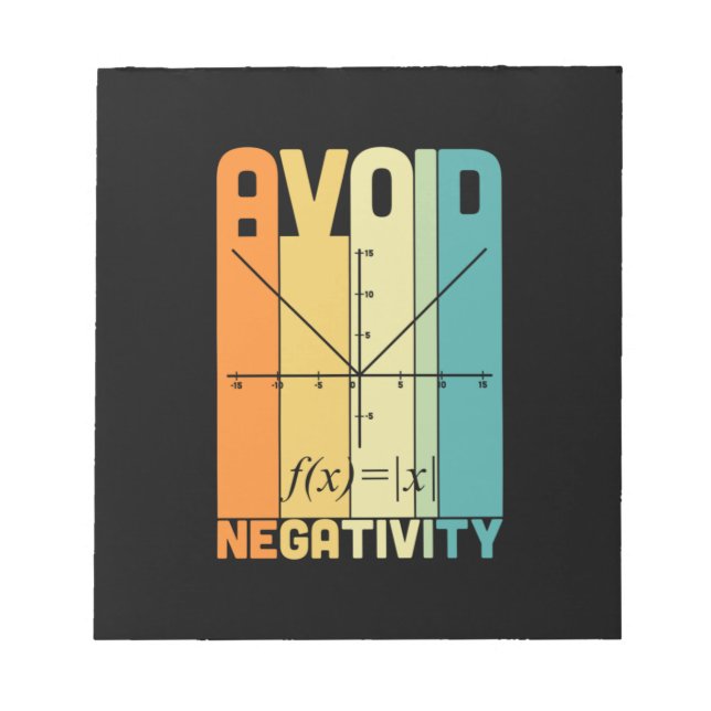 Math Teacher Undvik negativ aktivitet Anteckningsblock (Framsida)