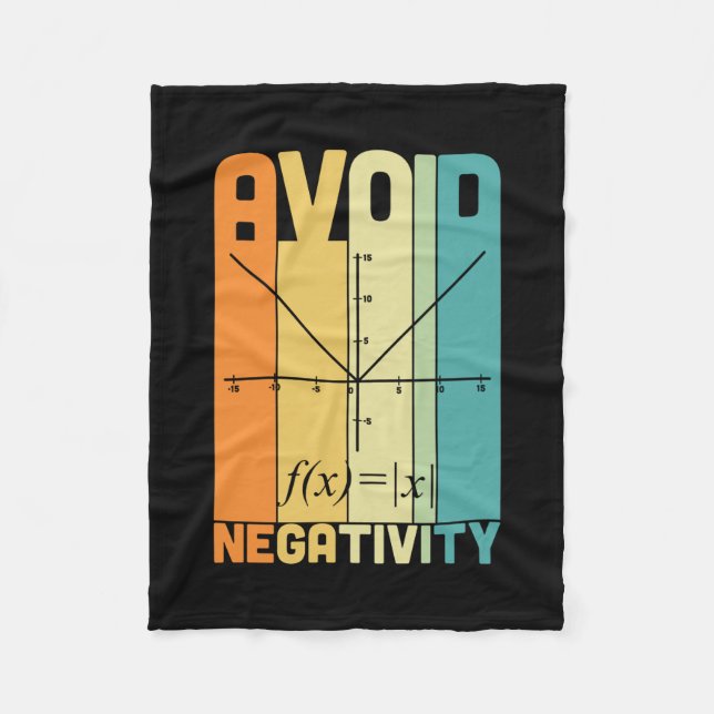 Math Teacher Undvik negativ aktivitet Fleecefilt (Framsidan)