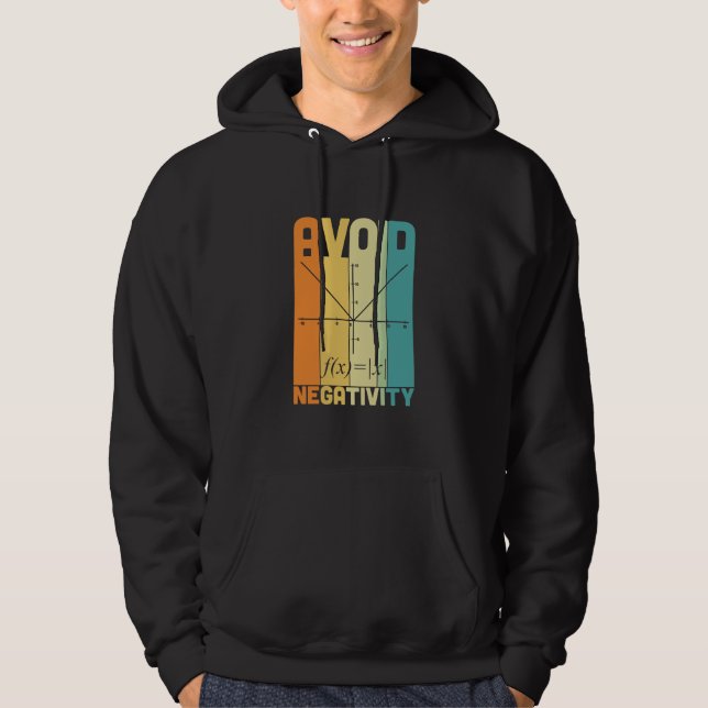 Math Teacher Undvik negativ aktivitet Hoodie (Framsida)