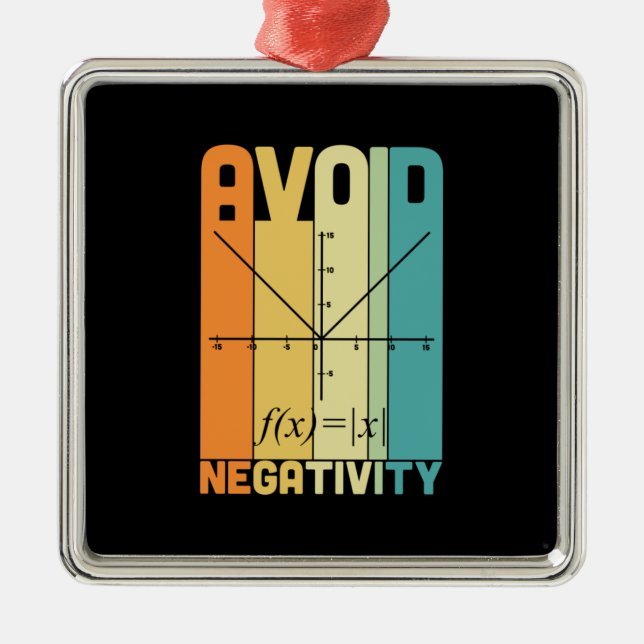 Math Teacher Undvik negativ aktivitet Julgransprydnad Metall (Framsidan)