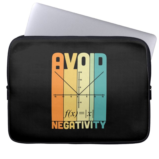 Math Teacher Undvik negativ aktivitet Laptop Fodral (Framsidan)