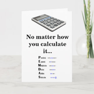 Math Teacher-uppskattning Tack Kort