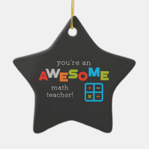 Math Teacher-utvärderingsdagen, Fantastisk Julgransprydnad Keramik