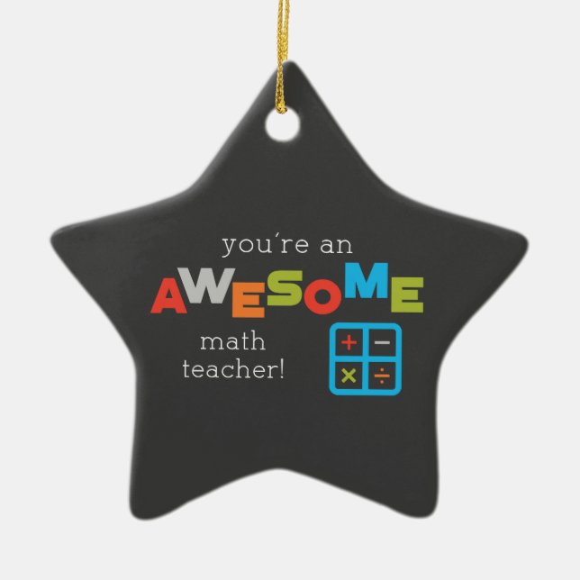 Math Teacher-utvärderingsdagen, Fantastisk Julgransprydnad Keramik (Framsidan)