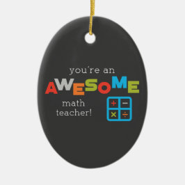 Math Teacher-utvärderingsdagen, Fantastisk Julgransprydnad Keramik