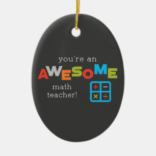Math Teacher-utvärderingsdagen, Fantastisk Julgransprydnad Keramik