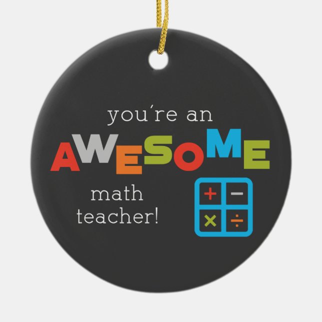 Math Teacher-utvärderingsdagen, Fantastisk Julgransprydnad Keramik (Framsidan)