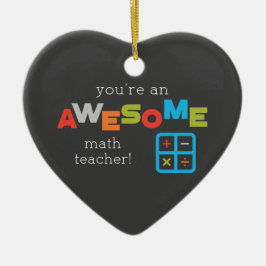 Math Teacher-utvärderingsdagen, Fantastisk Julgransprydnad Keramik