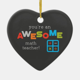 Math Teacher-utvärderingsdagen, Fantastisk Julgransprydnad Keramik
