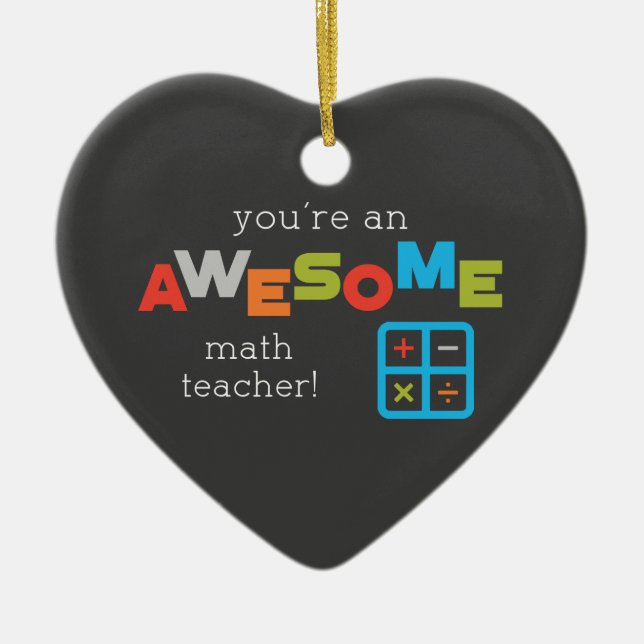 Math Teacher-utvärderingsdagen, Fantastisk Julgransprydnad Keramik (Framsidan)