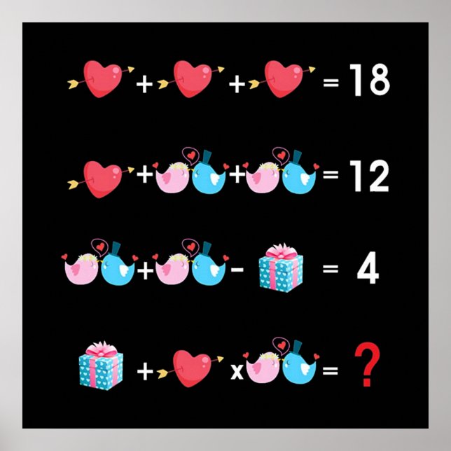 Math Teacher Valentine Poster (Framsidan)