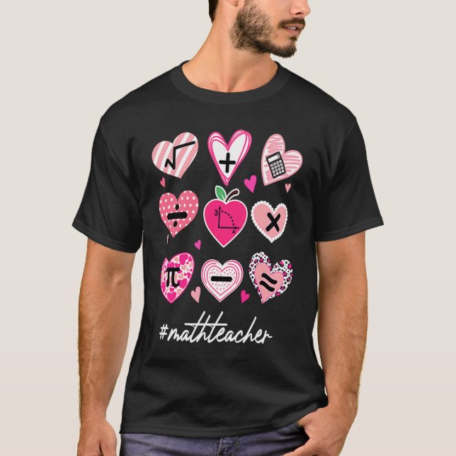 Math Teacher Valentine'S Day Pi Math T Shirt (Framsida)