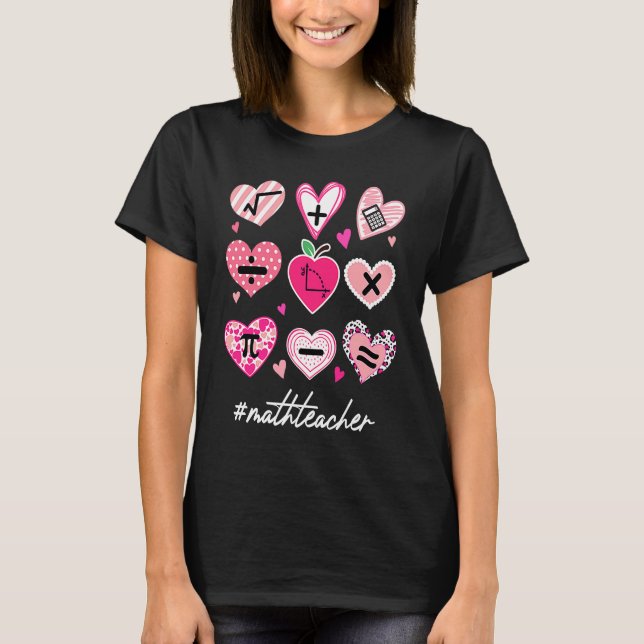 Math Teacher Valentine'S Day Pi Math T Shirt (Framsida)