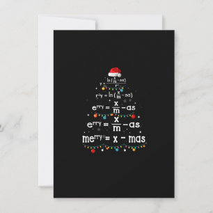 Math Teacher vid jul Math God jul Träd Ce Inbjudningar