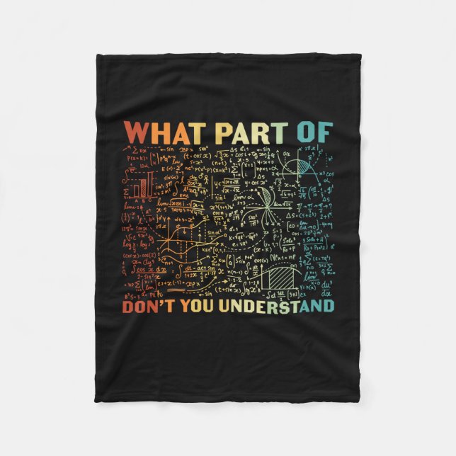 Math Teacher vilken del av matematik Fleecefilt (Framsidan)