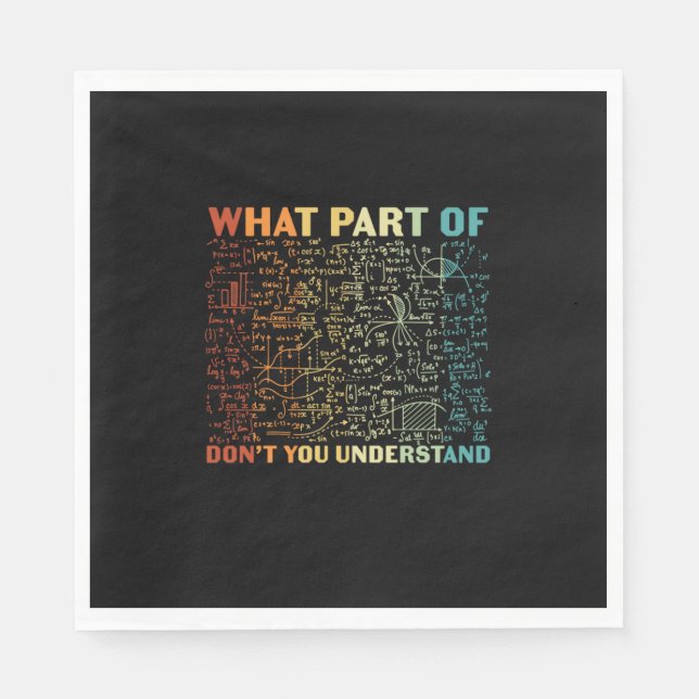 Math Teacher vilken del av matematik Pappersservett (Framsidan)