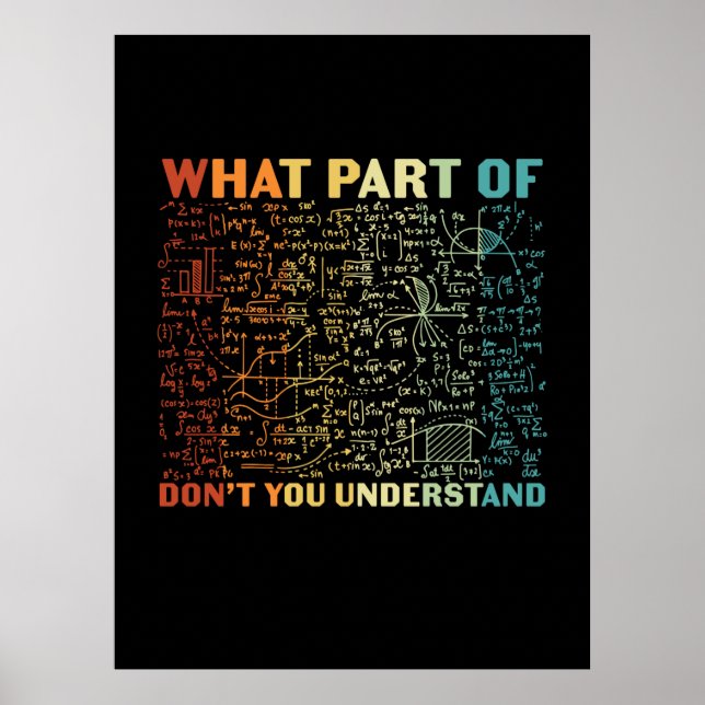 Math Teacher vilken del av matematik Poster (Framsidan)
