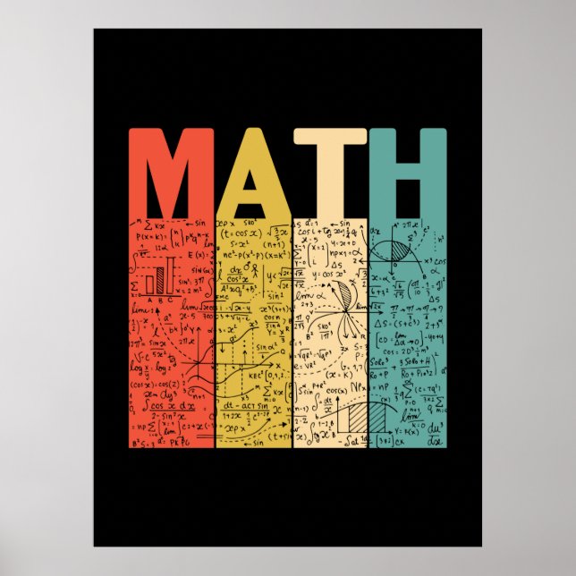 Math Teacher Vintage Math Definition Poster (Framsidan)