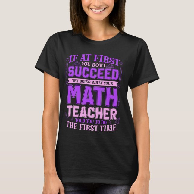 Math Teacher Women T Shirt (Framsida)