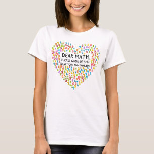 Math Teacher's Funny Numeric Heart Classroom T Shirt