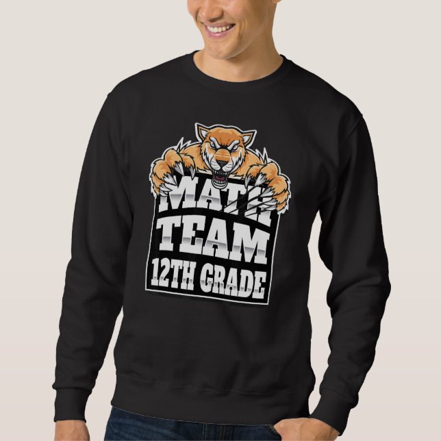 Math Team Teacher 12:e Klass Studenter Jaguars Pan Lång Ärmad Tröja (Framsida)