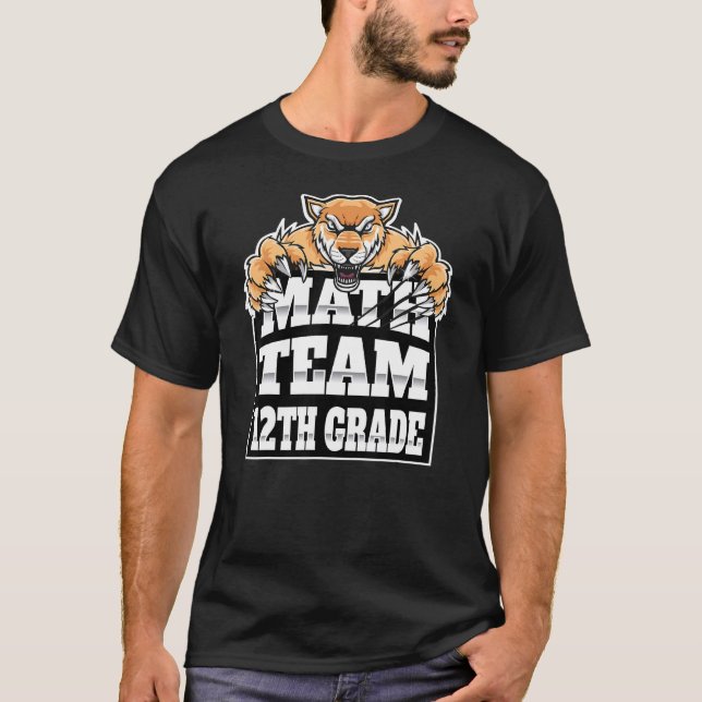 Math Team Teacher 12:e Klass Studenter Jaguars Pan T Shirt (Framsida)