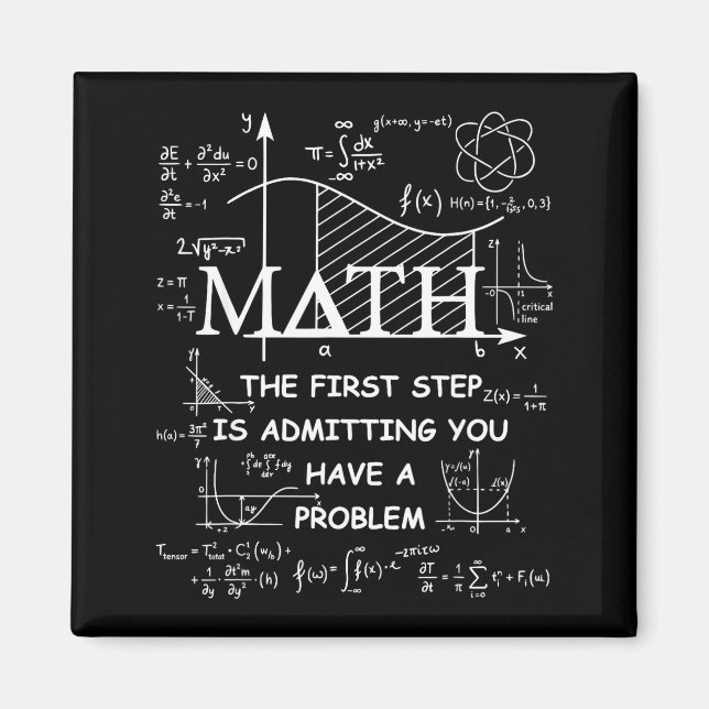 Math the first step is admitting have a problem magnet (Framsidan)