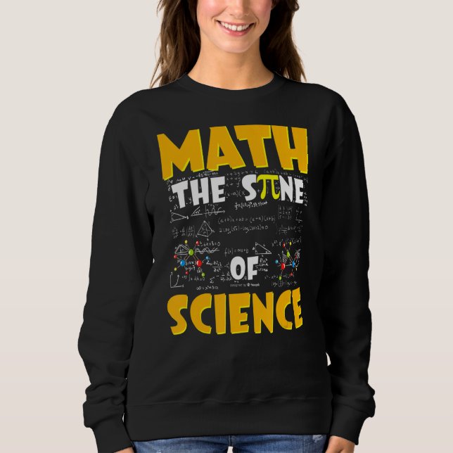 Math the Sine of Science Math Teacher T Shirt (Framsida)