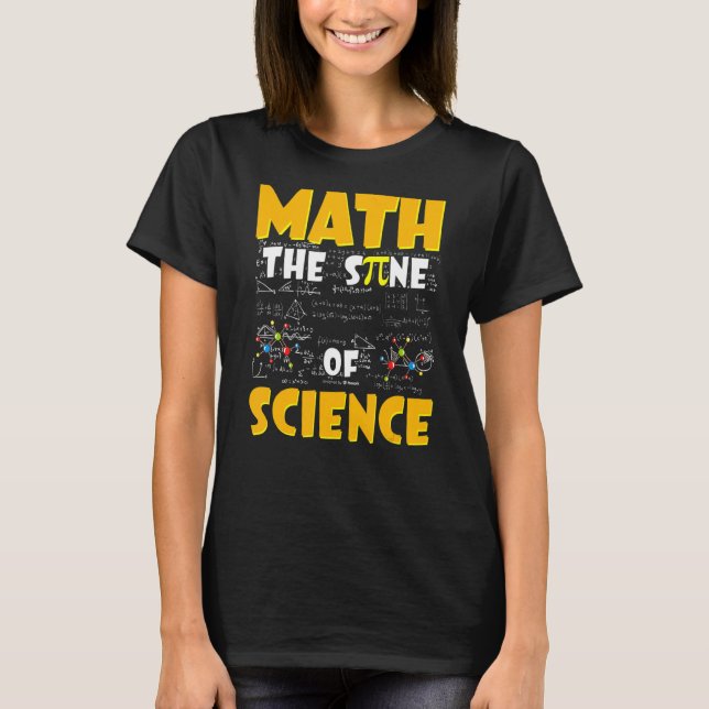 Math the Sine of Science Math Teacher T Shirt (Framsida)
