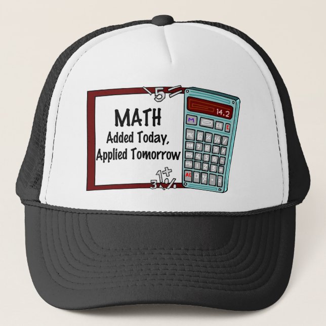 Math: Tillfogat i dag, applicerat i morgon Keps (Framsida)