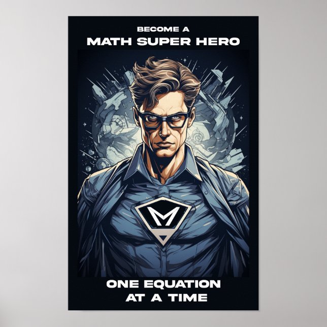 Math Toppen Hero Classroom Poster (Framsidan)