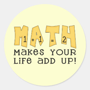 Math Tshirts och Gifts Runt Klistermärke