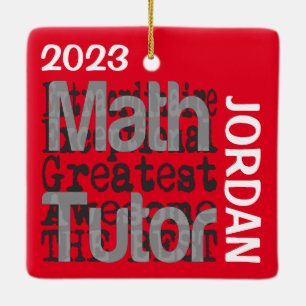 Math Tutor Extraordinaire ANPASSNINGSBAR Julgransprydnad Keramik