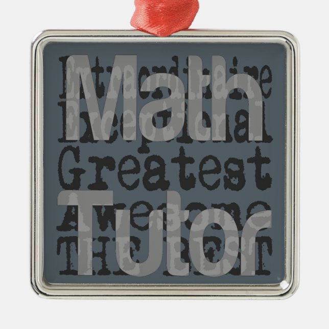 Math Tutor Extraordinaire Julgransprydnad Metall (Framsidan)