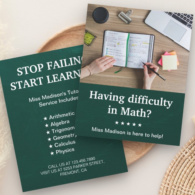 Math Tutor Flyer (Skapare uppladdad)