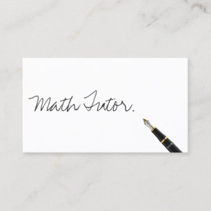 Math Tutor Free Handskrift-skript Visitkort