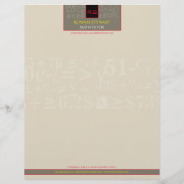 Math Tutor Letterhead Brevhuvud