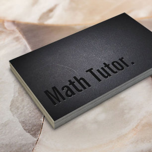 Math Tutor Minimalistisk Professionell Svart Visitkort