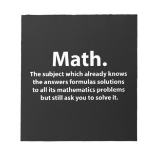 Math Typography Funny Math Anteckningsblock