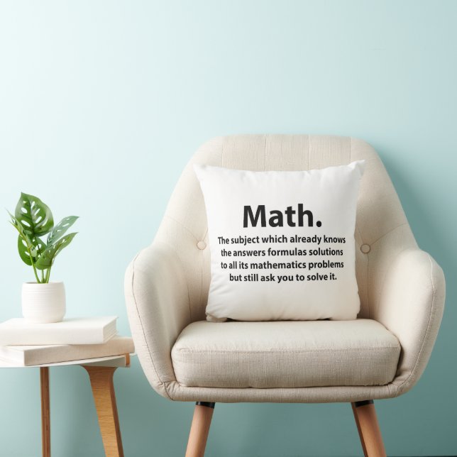 Math Typography Funny Math Kudde (Stol)