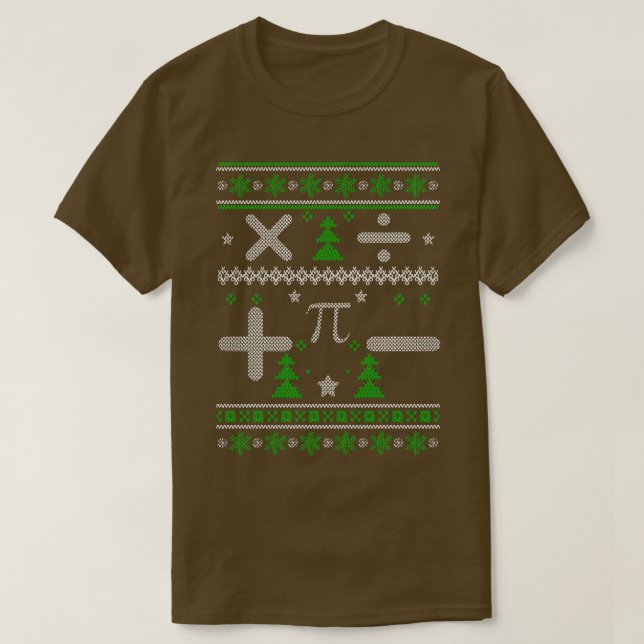 Math Ugly jul Sweater Gift for Teacher T Shirt (Design framsida)