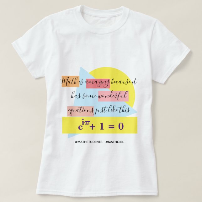 Math Underbart ekvation T-Shirt (Design framsida)