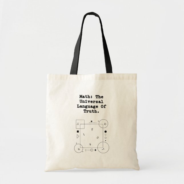 Math Universal Language | Sanning & Logik Utbildar Tygkasse (Framsidan)