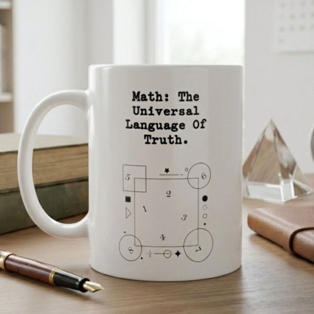 Math Universellt Språk | Sanning & Logik Utbildare Kaffemugg (Skapare uppladdad)