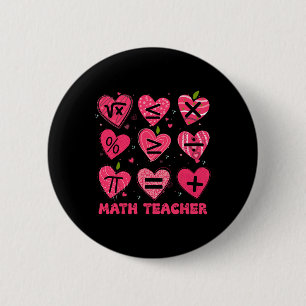 Math Valentine Day Lärare Math Symboler Aritmetik Knapp