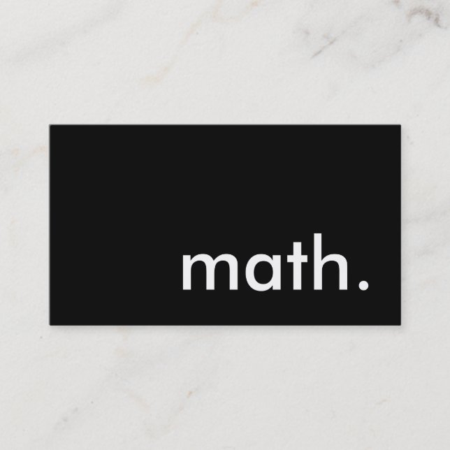 math. visitkort (Framsida)