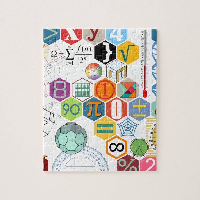 Math (vit) pussel (Vertikal)